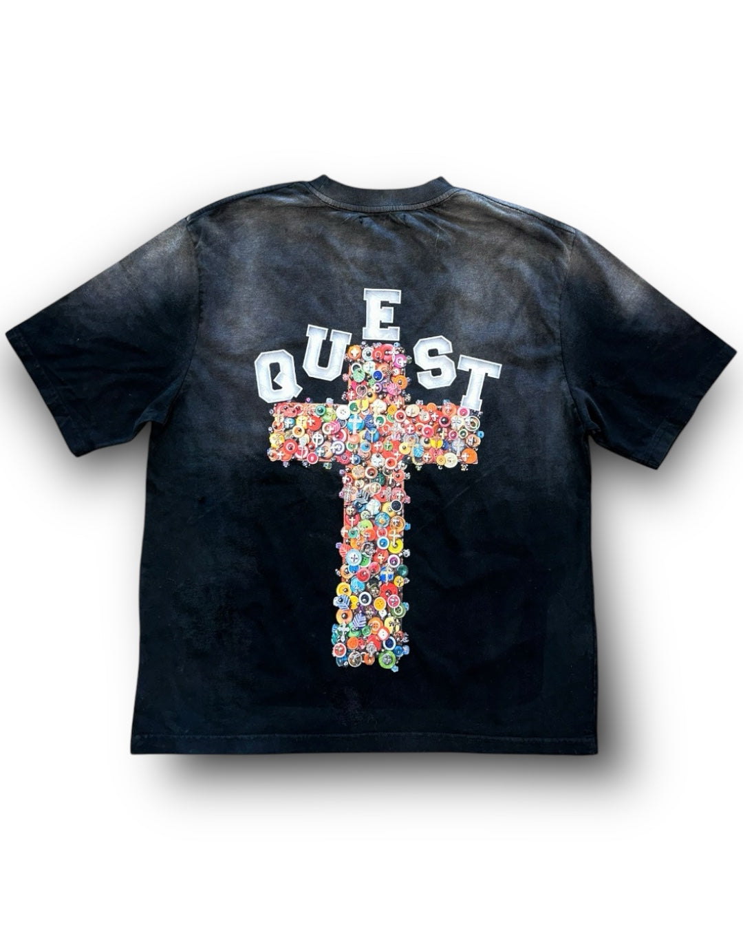 SAINT QUEST BOTTLE CAP T-SHIRT (BLACK WASH)