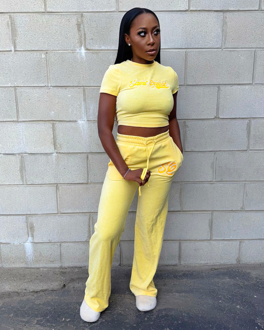 VARSITY VELOUR SET (YELLOW)