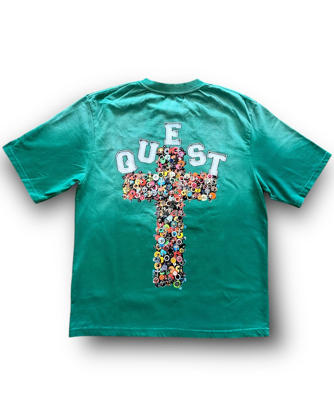 SAINT QUEST BOTTLE CAP T-SHIRT (GREEN WASH)